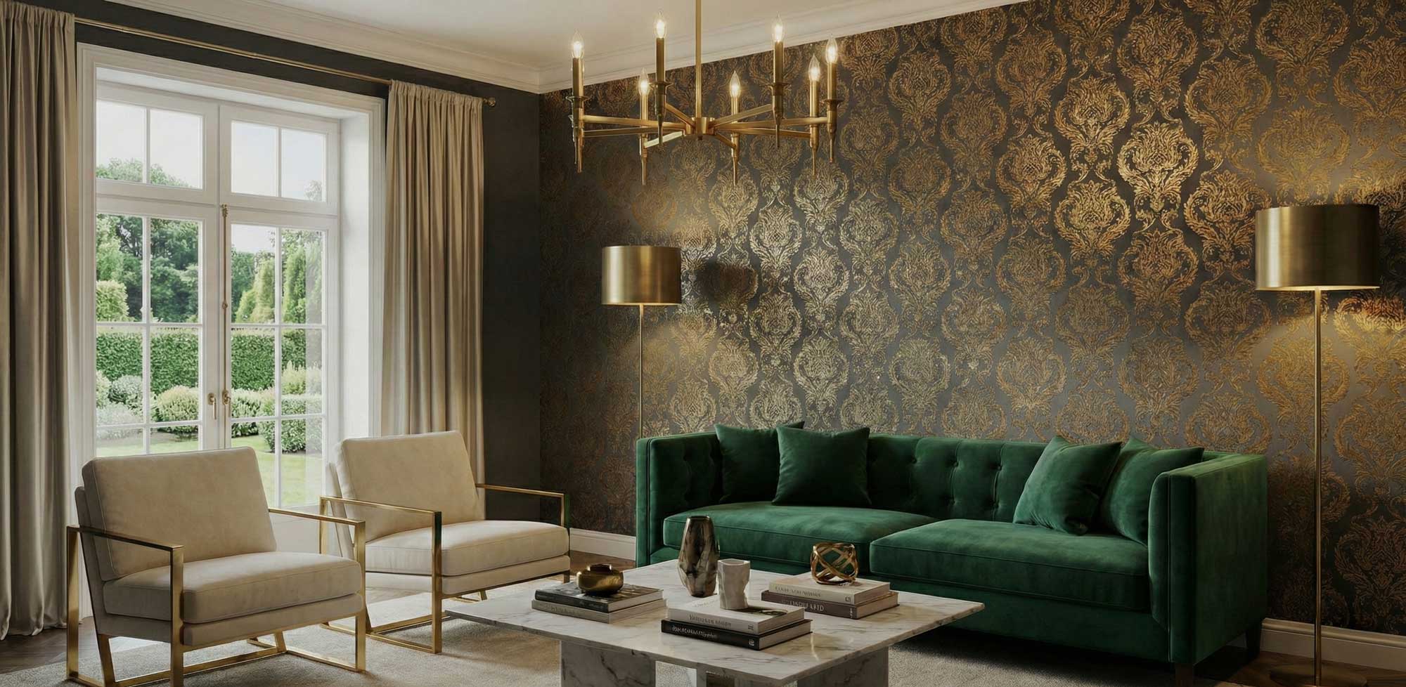 Luxury Wallpaper — installed by Elizabeth Geraldino, Noura Wallpaper Studio