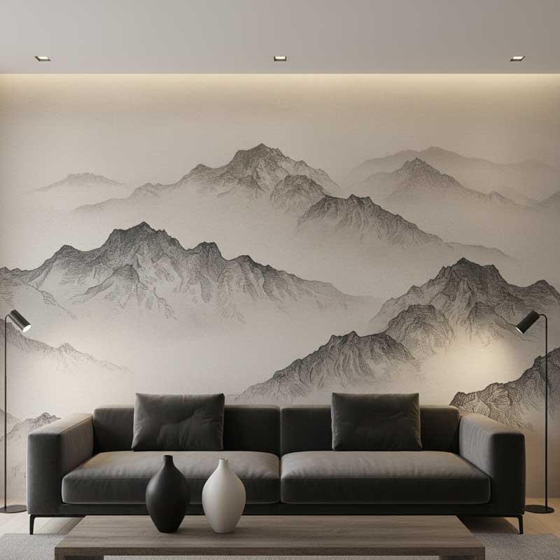 Custom Murals — installed by Elizabeth Geraldino, Noura Wallpaper Studio